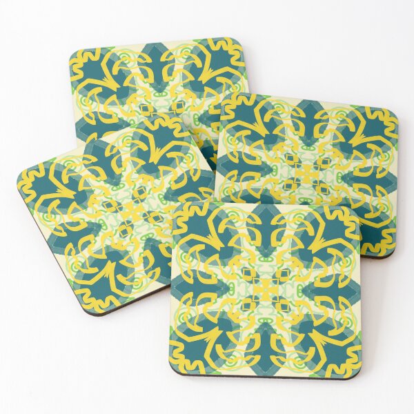 Item preview, Yellow Blue Green Tan Beige Abstract Mandala designed and sold by PonyShow-Studio.