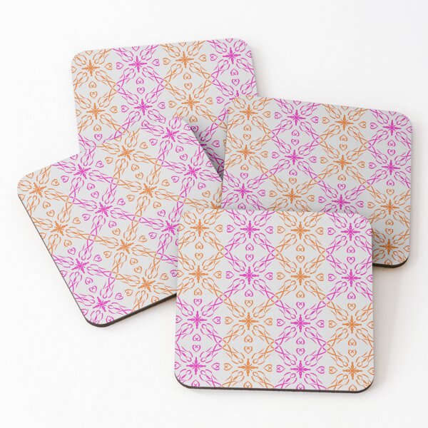Item preview, Orange Pink Dunkin Subtle Pride Lesbian Abstract Mandala designed and sold by PonyShow-Studio.
