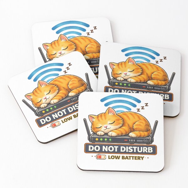 Item preview, Do Not Disturb Sleeping Cat Low Battery Design designed and sold by Wolf Creator.