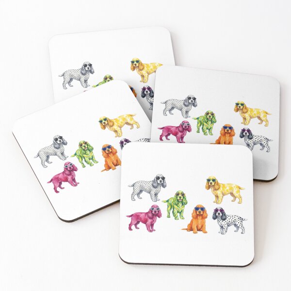 Item preview, Tropical Dog Parade with Sunglasses designed and sold by VibranPalette.