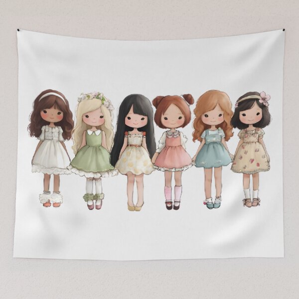 Item preview, Kawaii Dolls designed and sold by Retro Whimsy.
