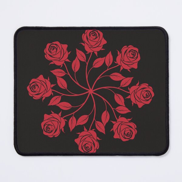 Item preview, Red Rose Mandala Circle - Radial Floral Emblem Design designed and sold by SolutionsArt.