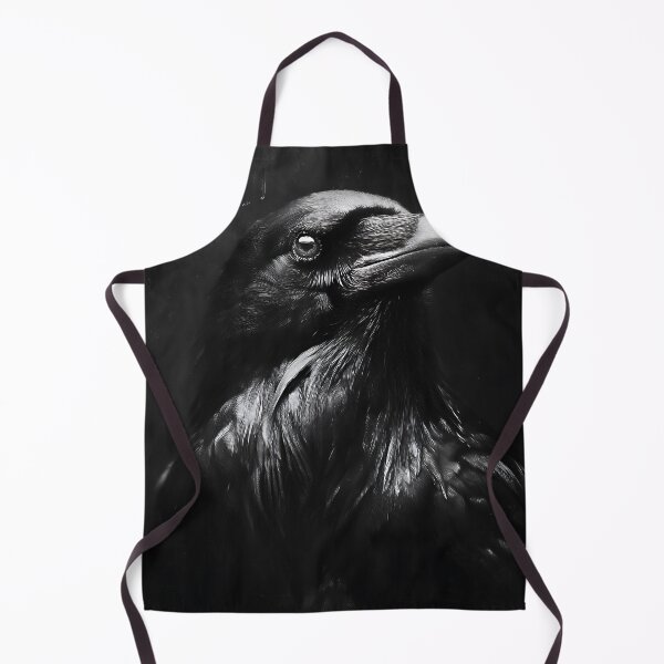 Item preview, Dramatic Black and White Raven Portrait designed and sold by EK-World.