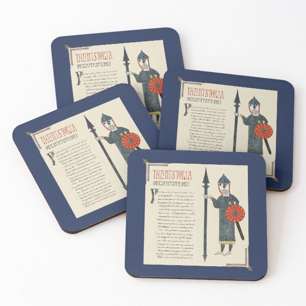 Item preview, Medieval Warrior –  Detail from a Beatus illuminated manuscript designed and sold by Alkaravan Creators.