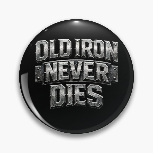 Item preview, Old Iron Never Dies Shirt – Vintage Steel Metal Typography Tee, Rugged Industrial Graphic T-Shirt, Mechanic & Biker Gift designed and sold by WildWonderfulWear.