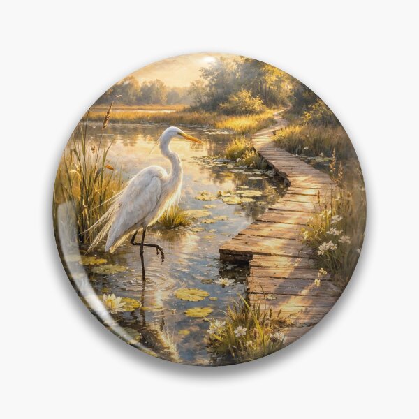 Item preview, Great Swamp Egret | Wildlife Illustration designed and sold by Caroline Communications LLC.