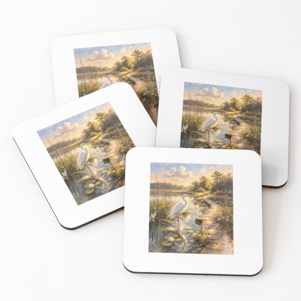 Item preview, Great Swamp Egret | Wildlife Illustration designed and sold by Caroline Communications LLC.