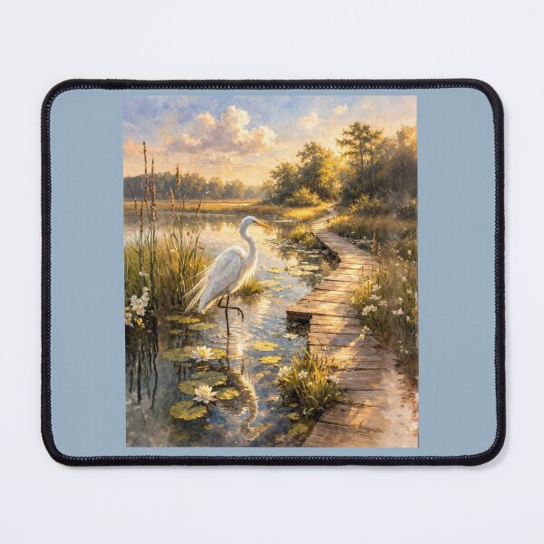 Item preview, Great Swamp Egret | Wildlife Illustration designed and sold by Caroline Communications LLC.