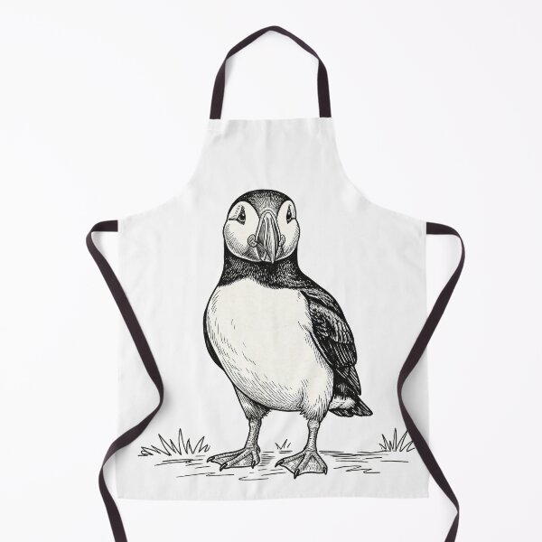 Item preview, Atlantic Puffin Etching: Minimalist Scottish Coastal Wildlife designed and sold by Loom on the Loch.