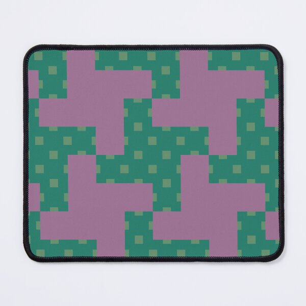 Item preview, Green and purple geometric seamless repeating pattern designed and sold by SeamlessDsign.