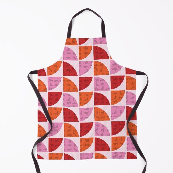 Item preview, Retro Orange and Pink Geometric Cat Pattern designed and sold by Blupunk.