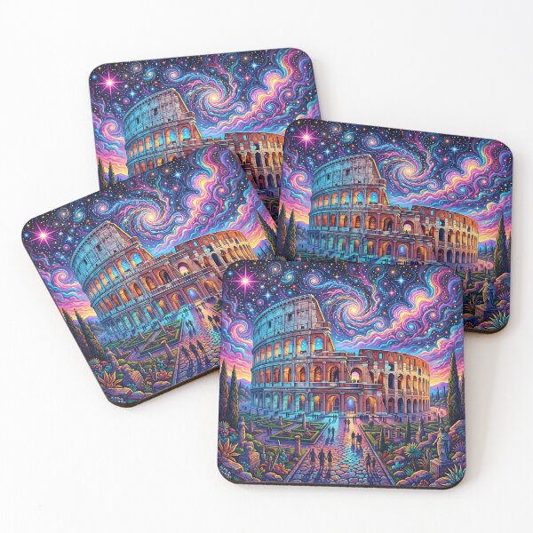 Item preview, Roman Colosseum - Psychedelic Cosmic Art designed and sold by Lucid Dream Pixel.