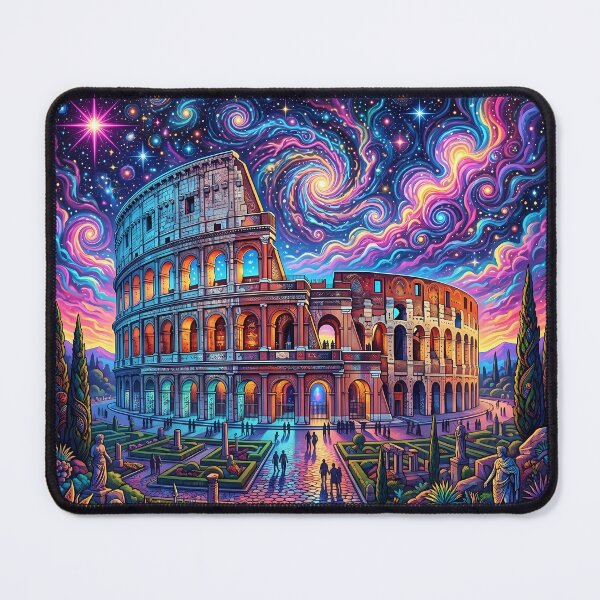 Item preview, Roman Colosseum - Psychedelic Cosmic Art designed and sold by Lucid Dream Pixel.