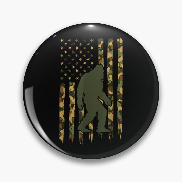 Item preview, Camo Big Foot Sasquatch - Vintage Bigfoot American Flag designed and sold by Cheesymatiion.