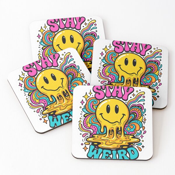 Item preview, Stay Weird Melting Smiley Face - Retro Psychedelic Gift designed and sold by EKHOAISTORE.