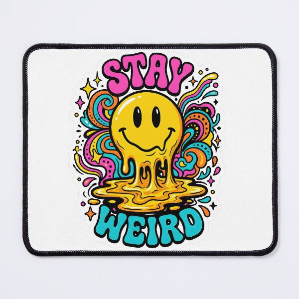 Item preview, Stay Weird Melting Smiley Face - Retro Psychedelic Gift designed and sold by EKHOAISTORE.