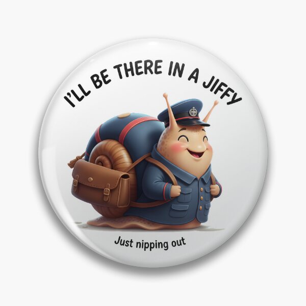 Item preview, Will Be There In A Jiffy Funny Snail Postman Design. designed and sold by The-T-In-Retro.