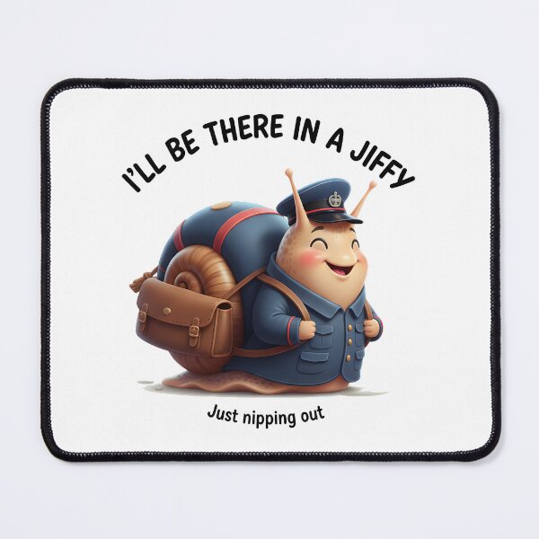 Item preview, Will Be There In A Jiffy Funny Snail Postman Design. designed and sold by The-T-In-Retro.