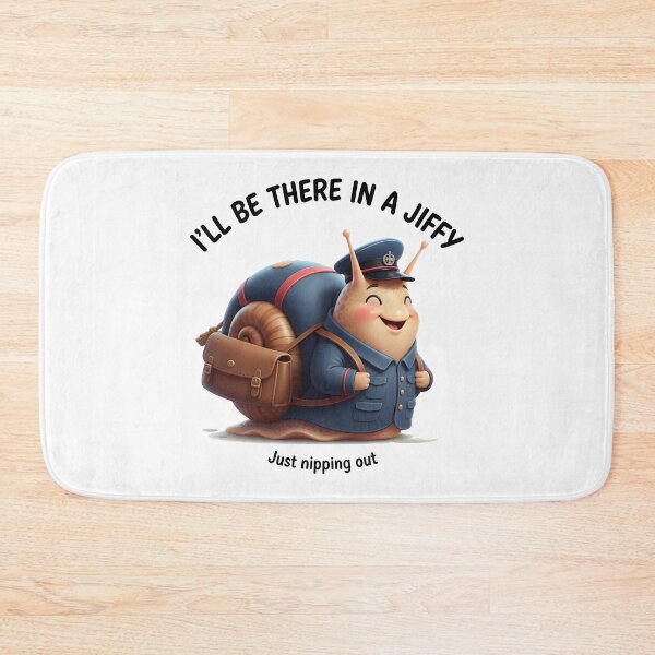 Item preview, Will Be There In A Jiffy Funny Snail Postman Design. designed and sold by The-T-In-Retro.