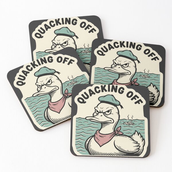 Item preview, "Quacking Off" Funny Angry Duck Pun Vintage Sailor Tattoo Art designed and sold by Cipher & Soul.