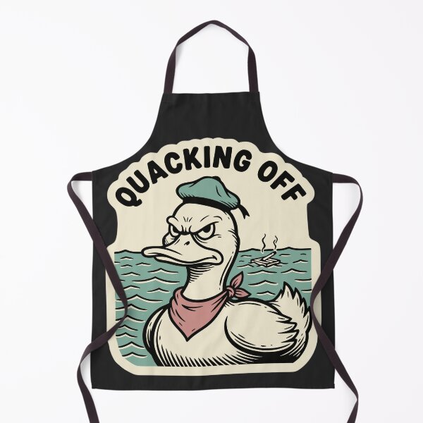 Item preview, "Quacking Off" Funny Angry Duck Pun Vintage Sailor Tattoo Art designed and sold by Cipher & Soul.
