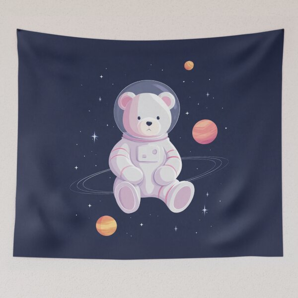 Item preview, Astronaut Teddy Bear designed and sold by bubblyrainbow.