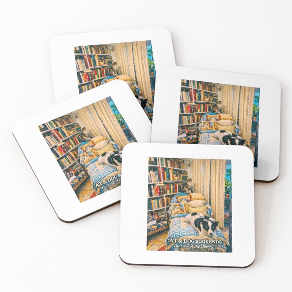 Item preview, Cat & Dog Bookends: The Love of the Library  designed and sold by Caroline Communications LLC.