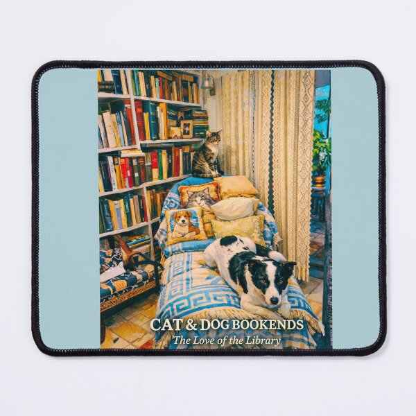 Item preview, Cat & Dog Bookends: The Love of the Library designed and sold by Caroline Communications LLC.