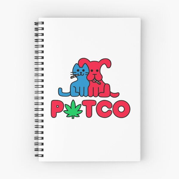 Item preview, POTCO Cartoon Cat & Dog Cannabis Graphic | Cute Pet Stoner Art for Cannabis Lovers designed and sold by MycoMindsMedia.