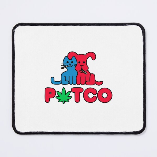 Item preview, POTCO Cartoon Cat & Dog Cannabis Graphic | Cute Pet Stoner Art for Cannabis Lovers designed and sold by MycoMindsMedia.