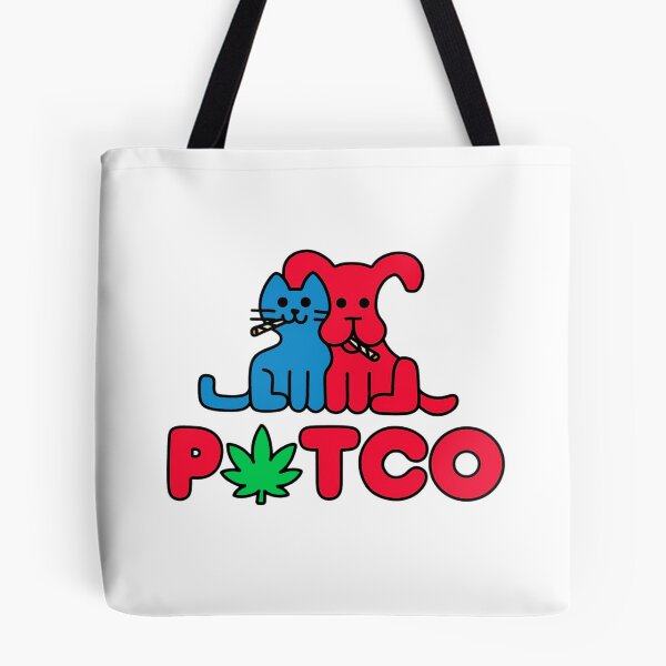 Item preview, POTCO Cartoon Cat & Dog Cannabis Graphic | Cute Pet Stoner Art for Cannabis Lovers designed and sold by MycoMindsMedia.