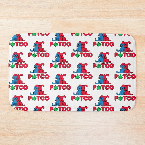 Item preview, POTCO Cartoon Cat & Dog Cannabis Graphic | Cute Pet Stoner Art for Cannabis Lovers designed and sold by MycoMindsMedia.