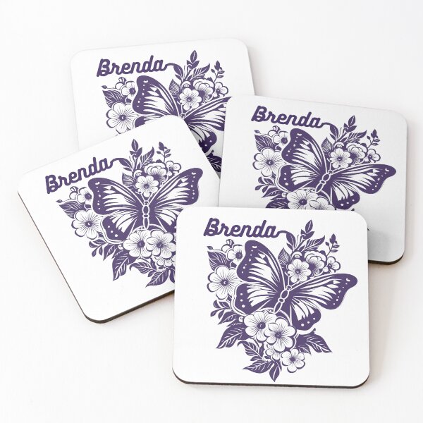 Item preview, Brenda Butterfly Floral Name Design designed and sold by CozyBlobStudio.