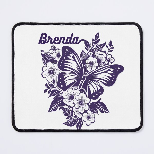 Item preview, Brenda Butterfly Floral Name Design designed and sold by CozyBlobStudio.