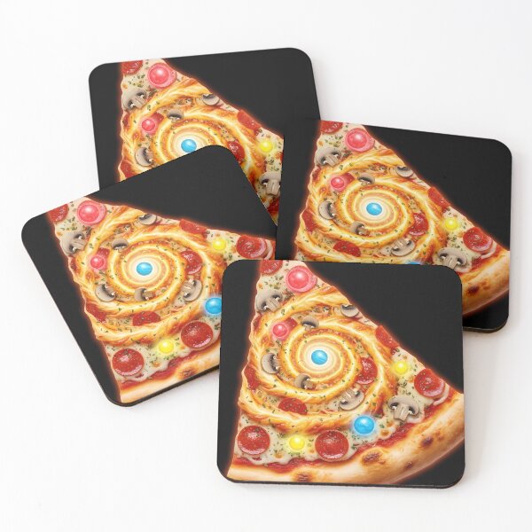 Item preview, Cosmic Pizza Slice - Galactic Cheese Spiral Space Art designed and sold by powersunlight.