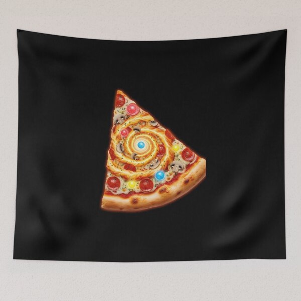 Item preview, Cosmic Pizza Slice - Galactic Cheese Spiral Space Art designed and sold by powersunlight.