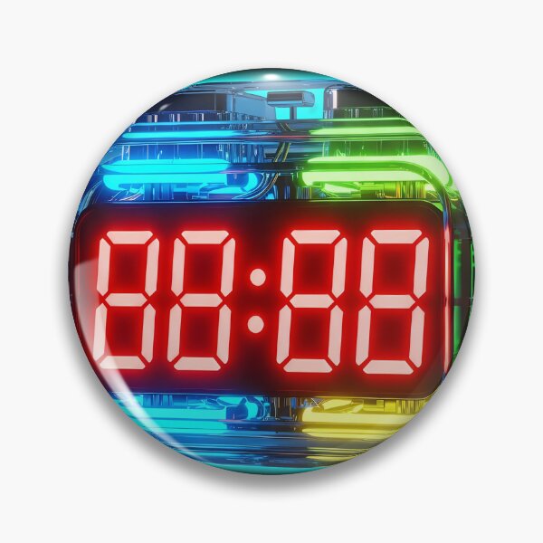 Item preview, Neon Digital Alarm Clock - Cyberpunk Transparent Tech Art designed and sold by powersunlight.