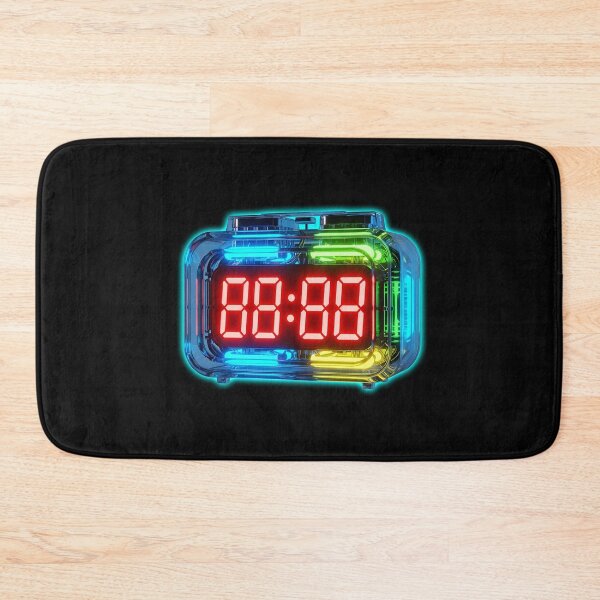 Item preview, Neon Digital Alarm Clock - Cyberpunk Transparent Tech Art designed and sold by powersunlight.