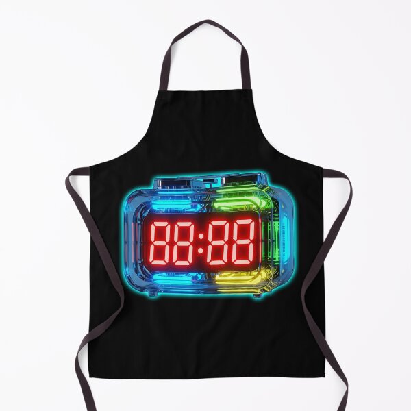 Item preview, Neon Digital Alarm Clock - Cyberpunk Transparent Tech Art designed and sold by powersunlight.