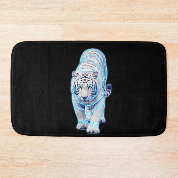 Item preview, Cybernetic White Tiger - Futuristic Wildlife Cyberpunk Art designed and sold by powersunlight.
