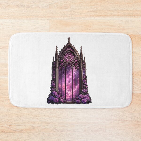 Item preview, Gothic Galaxy Window with Purple Roses designed and sold by jgvisualarts.