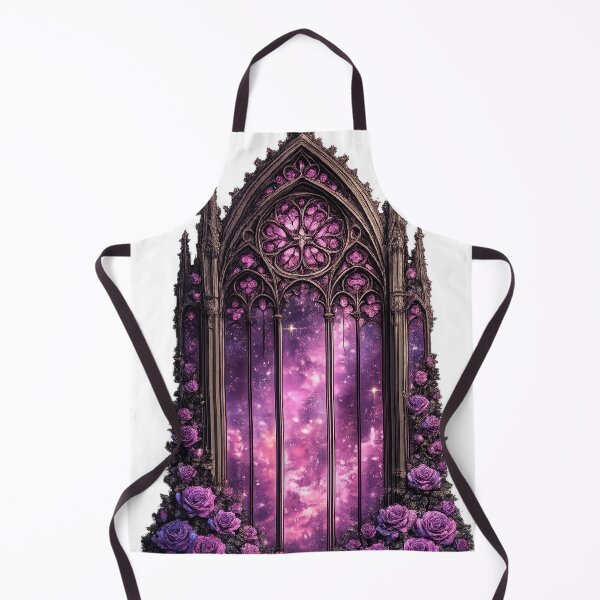 Item preview, Gothic Galaxy Window with Purple Roses designed and sold by jgvisualarts.