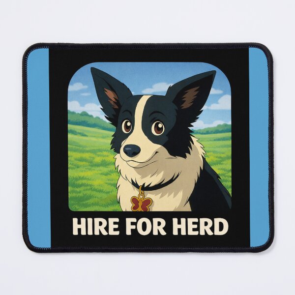 Item preview, Hire for Herd (Border Collie) designed and sold by Caroline Communications LLC.