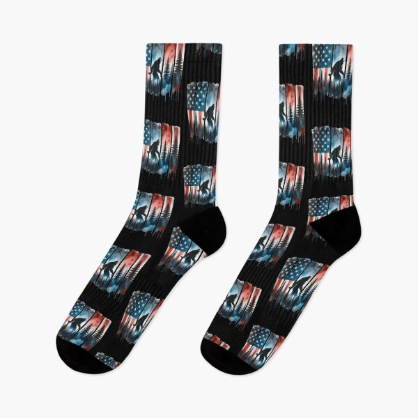 Item preview, Bigfoot American Flag Sasquatch Patriotic 4th of July designed and sold by Boutkimaewab.