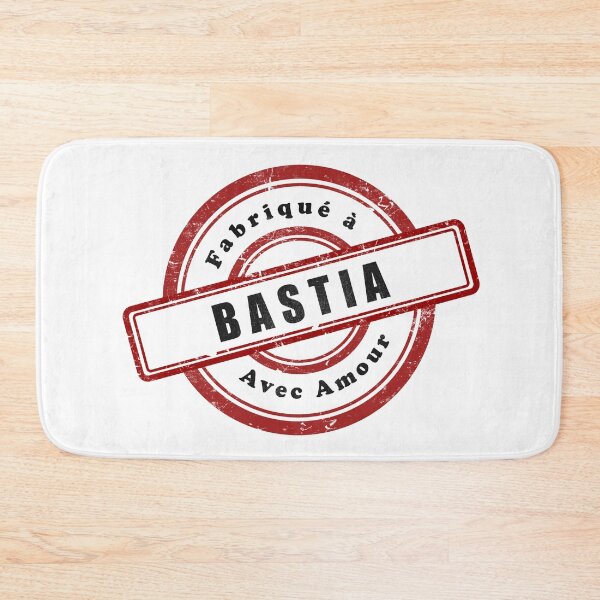 Artikelvorschau, Vintage-Stempel „Made in Bastia with love“ entworfen und verkauft von Panneaux et signalisations - NPOITEVIN.
