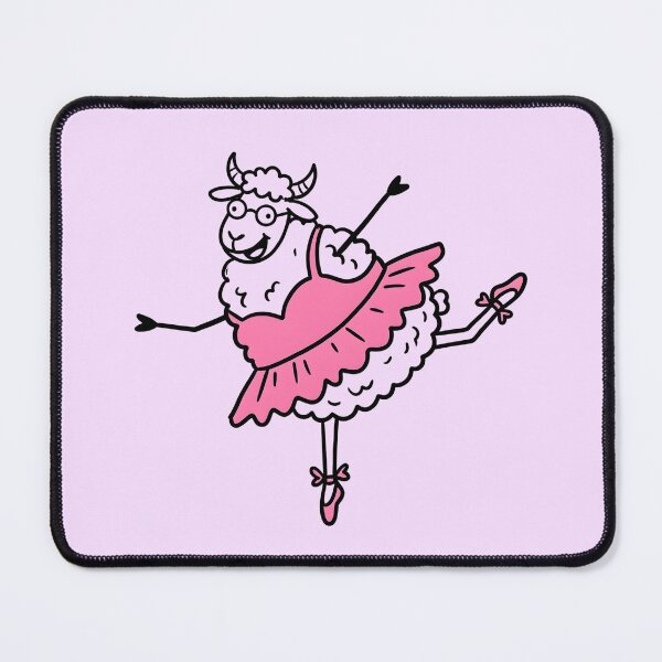Item preview, Ballet Sheep - Quirky Glasses Sheep Dancer Minimalist Sticker Design designed and sold by WowDezign.