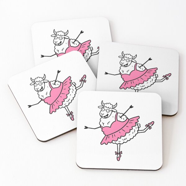 Item preview, Ballet Sheep - Quirky Glasses Sheep Dancer Minimalist Sticker Design designed and sold by WowDezign.