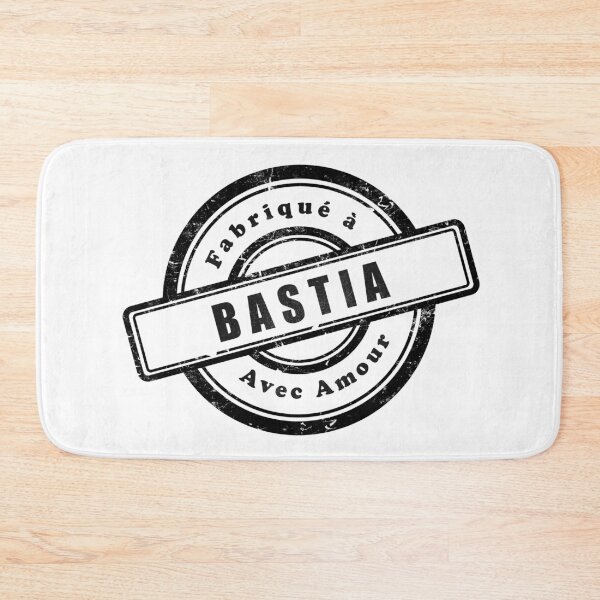 Artikelvorschau, Vintage-Stempel „Made in Bastia with love“ entworfen und verkauft von Panneaux et signalisations - NPOITEVIN.