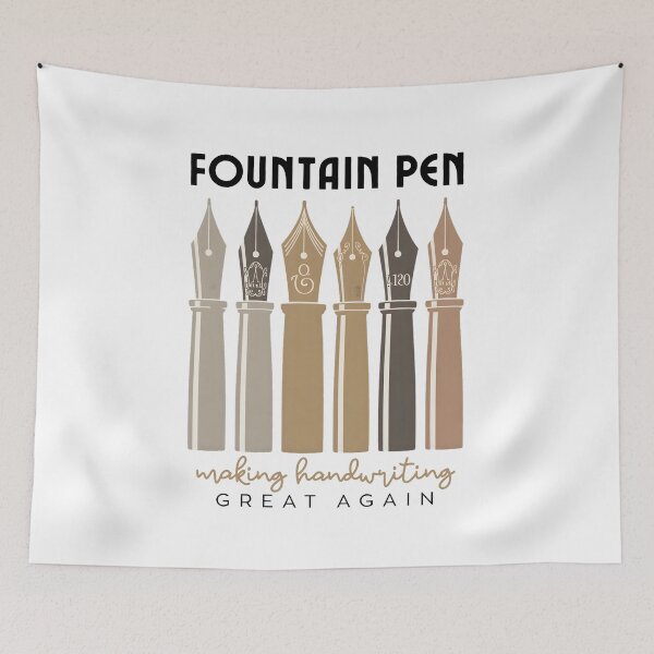 Item preview, Fountain Pen Making Handwriting Great Again – Vintage Calligraphy Design designed and sold by ArcticFoxStudio.