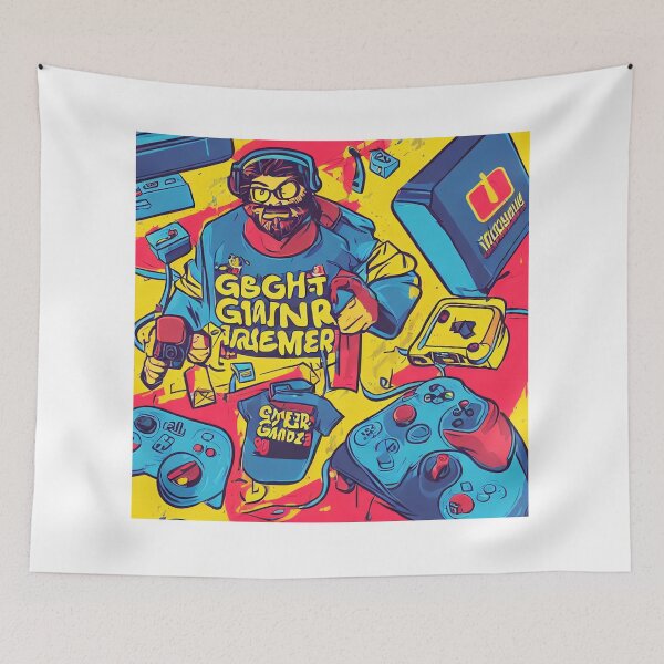Item preview, Retro Gamer Street Art Pop Culture Design designed and sold by PixelForge Studio.